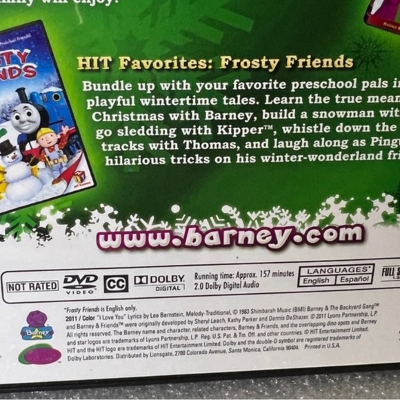 Barney Purple Dinosaur Holiday Favorites 3 DVD Gift Set 2011 EUC Christmas Fun - Picture 10 of 10